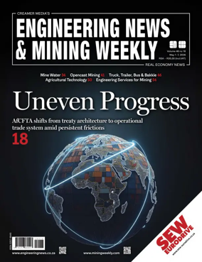 Cover of Engineering News and Mining Weekly