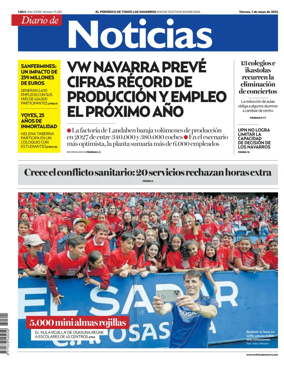 Cover of Diario de Noticias (Spain)