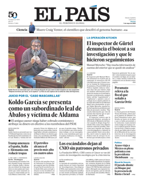 Cover of EL PAIS Catalunya