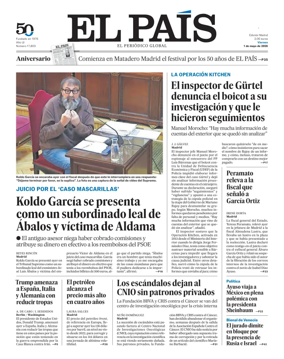 Cover of El Pais Madrid