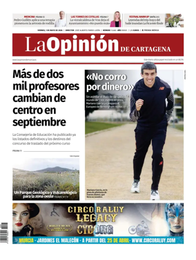Cover of La Opinion de Murcia (Cartagena)