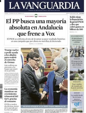 Cover of La Vanguardia (1st Edition)