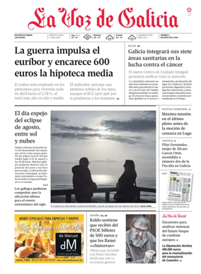 Cover of La Voz de Galicia (Ferrol)