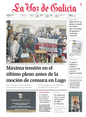 Cover of La Voz de Galicia (Monforte)