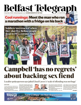 Cover of Belfast Telegraph
