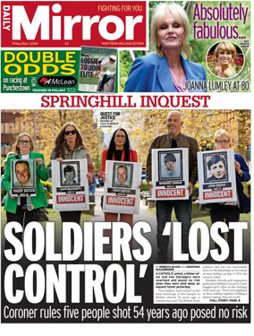 Cover of Daily Mirror (Northern Ireland)