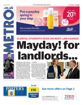 Cover of Metro (UK)