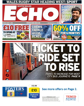 Cover of South Wales Echo