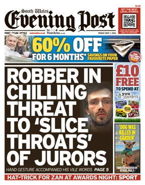 Cover of South Wales Evening Post