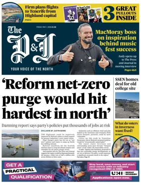 Cover of The Press and Journal (Inverness Highlands and Islands)