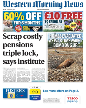 Cover of Western Morning News