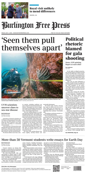 Cover of Burlington Free Press