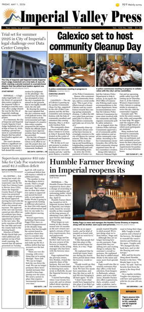 Cover of Imperial Valley Press