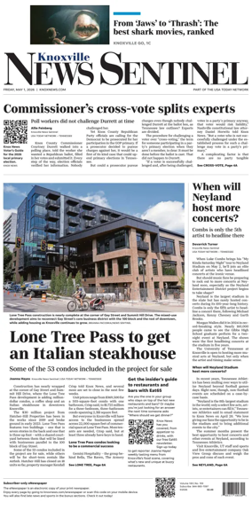 Cover of Knoxville News Sentinel