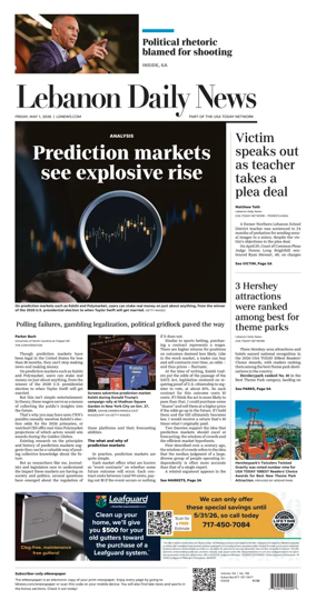 Cover of Lebanon Daily News