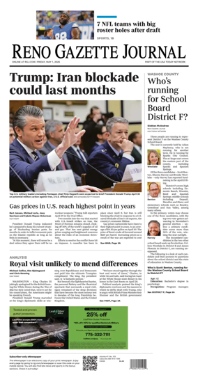 Cover of Reno Gazette Journal