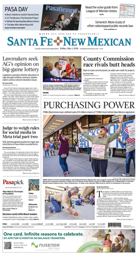 Cover of Santa Fe New Mexican