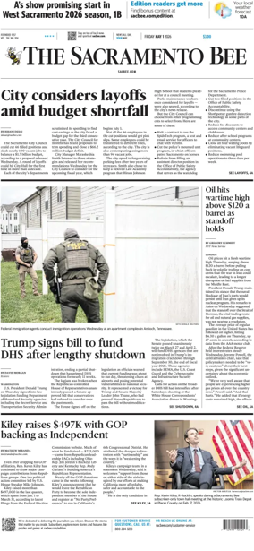 Cover of The Sacramento Bee