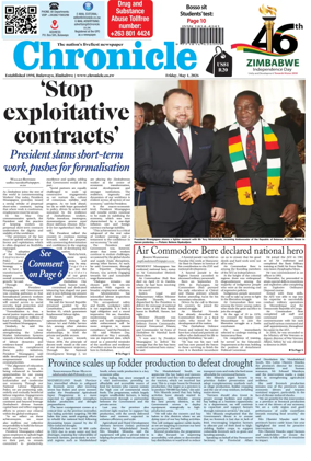 Cover of Chronicle (Zimbabwe)