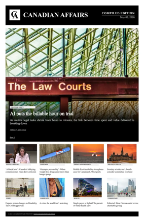 Cover of Canadian Affairs News Compiled Edition