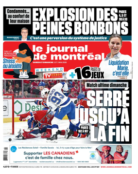 Cover of Le Journal de Montreal