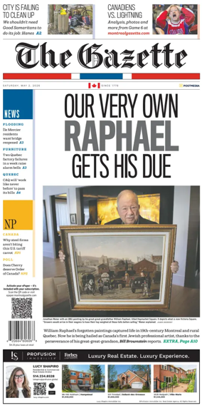 Cover of Montreal Gazette