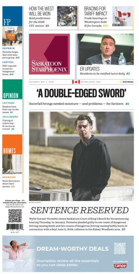 Cover of Saskatoon StarPhoenix