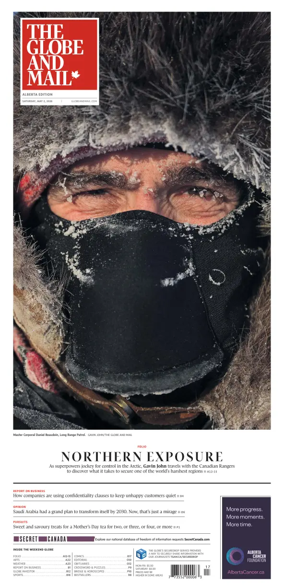 Cover of The Globe and Mail (Alberta Edition)