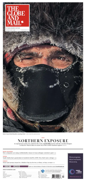 Cover of The Globe and Mail (Ottawa/Quebec Edition)