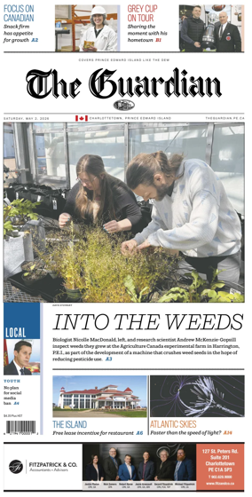 Cover of The Guardian (Charlottetown)