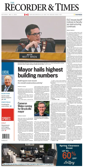 Cover of The Recorder & Times (Brockville)