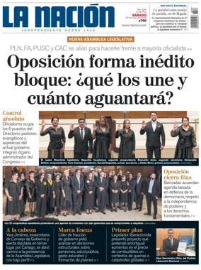 Cover of La Nacion (Costa Rica)