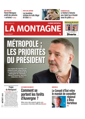 Cover of La Montagne (Clermont-Metropole)