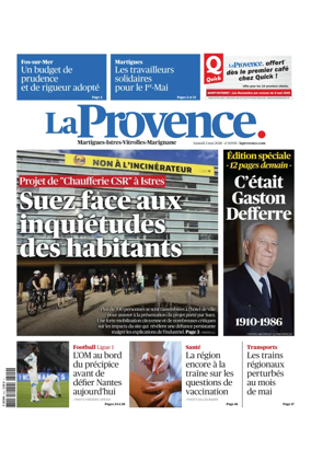 Cover of La Provence Martigues-Istres-Vitrolles-Marignane