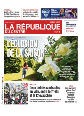 Cover of La Republique du Centre (Orleans - Loiret))