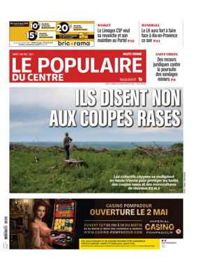 Cover of Le Populaire du Centre (Haute-Vienne)