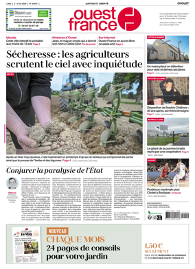 Cover of Ouest France (Cholet)