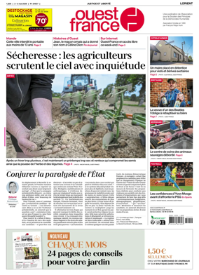 Cover of Ouest France (Lorient)