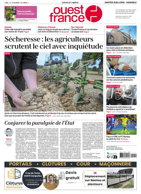 Cover of Ouest France (Nantes / Sud-Loire / Vignoble)