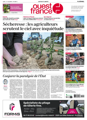 Cover of Ouest France (Ploermel)
