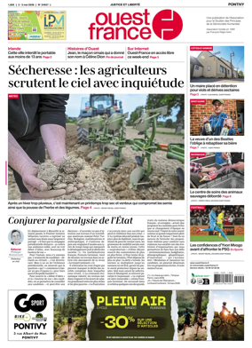 Cover of Ouest France (Pontivy)