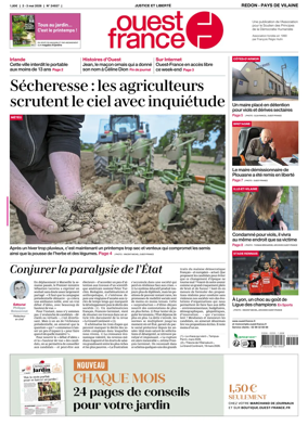 Cover of Ouest France (Redon / Pays de Vilaine)