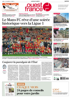 Cover of Ouest France (Sarthe)