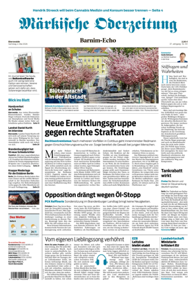 Cover of Markische Oderzeitung Eberswalde