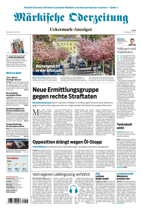 Cover of Markische Oderzeitung Uckermarkanzeiger