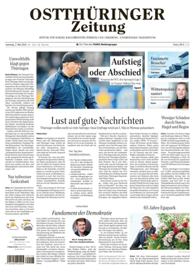 Cover of Ostthuringer Zeitung (Posneck)