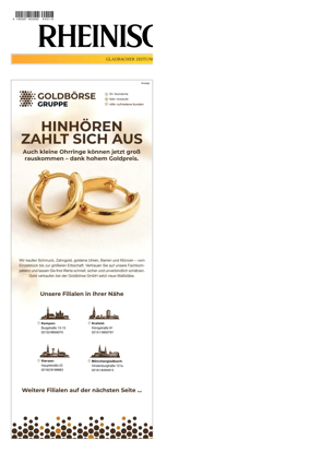 Cover of Rheinische Post - Monchengladbach and Korschenbroich