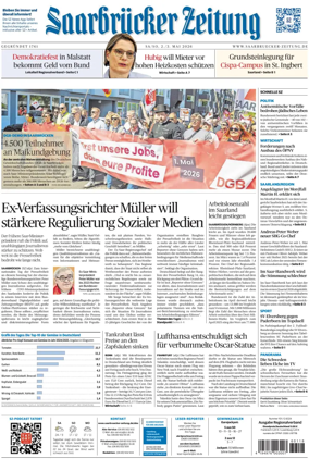 Cover of Saarbruecker Zeitung