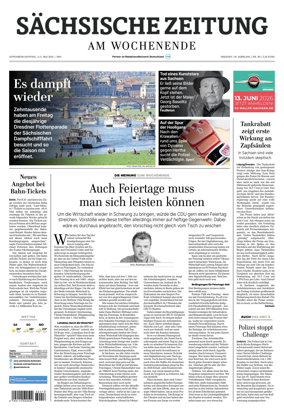 Cover of Sachsische Zeitung (Dresden)