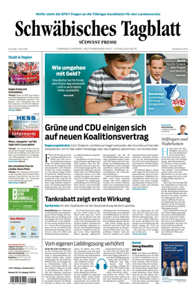Cover of Schwabisches Tagblatt - Tubinger Chronik